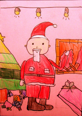 Christmas card, Samantha, age:6