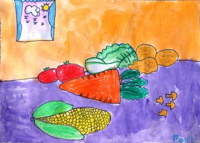 vegetables, Polly, age:7