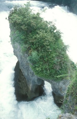 16 - 26 180702 Rhienfalls central pinnacle outcrop
