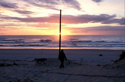 Sunset on beach, Figuera de Foz