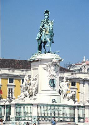 Statue in Bas Square, Lisbon