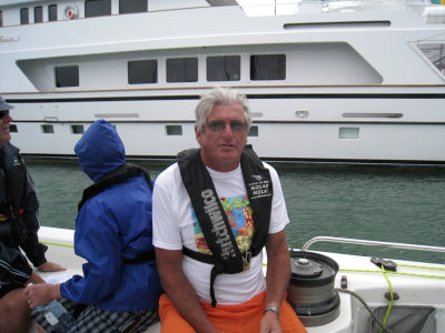 Dave on the NZL 40 yacht