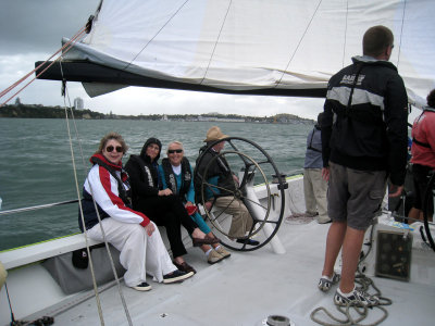 Even though it was a freezing day it was still loads of fun on the yacht - a bit hairy when it started to lean