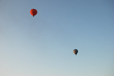 This photos was taken from our hotel room as the balloons floated above us