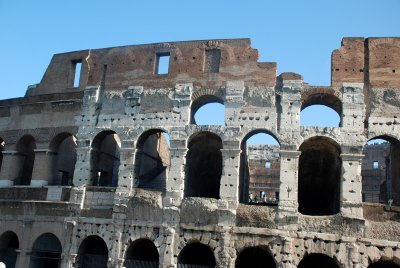 Colosseum once featured 76 entrances marble seats and subterranean passages where animals were hidden from view