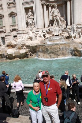 Dave and Rene in front of the Trevi Fountain - Rome 14.4.2008