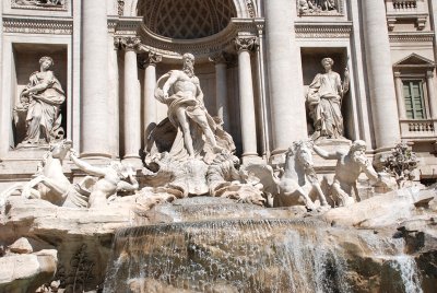 Trevi Fountain Rome - legend says that if you throw a coin into the fountain you will return to Rome