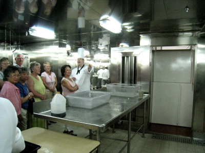 The tour we did of the ship's galley 21.3.2008