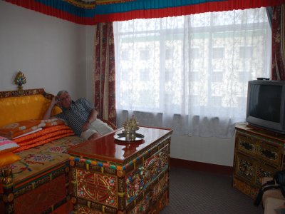 Hotel room - Tibetan style is very ornate