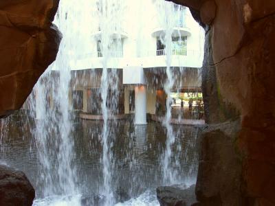View of the Westins lobby through the waterfall.jpg