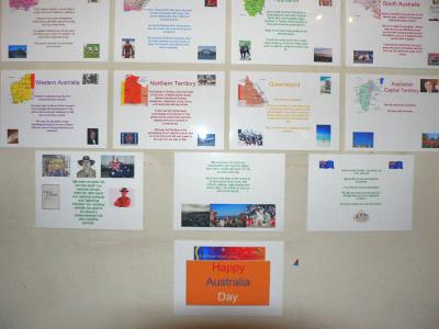 AUSTRALIA DAY IN AFGHANISTAN - Our wall display