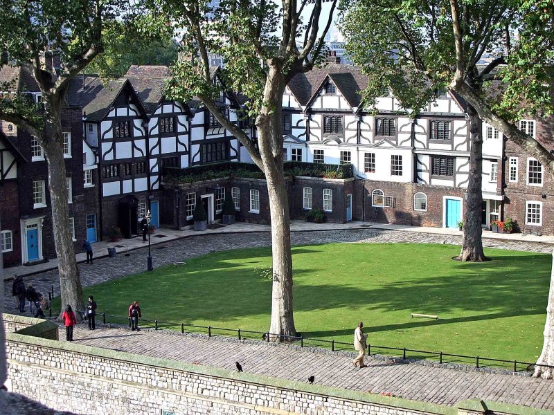 Tower green (inside the castle walls)