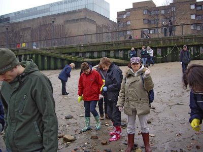 Thames foreshore beachcombing