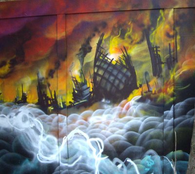 London in flames