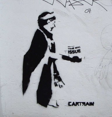 Her Maj selling a charity paper!