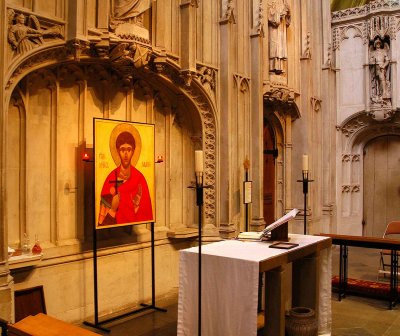 Icon behind the Shrine of St Alban