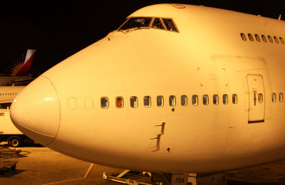 N754PR First Class on lower deck and Business Class on upper deck.