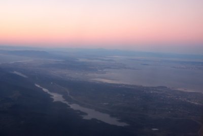 San Francisco peninsula, San Andreas Lake, Crystal Springs Reservoir & SF Bay