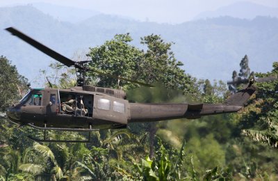 Philippine Air Force departing a secured area