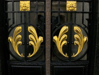 golden handled  crypt doors