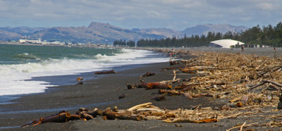 NAPIER BEACH: TE MATA PEAK IN DISTANCE