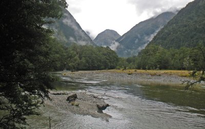 VIEW ALONG THE MILFORD TRACK