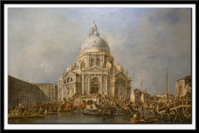 Le doge de Venise se rend a la Salute, le 21 novembre, jour de la commemoration de la fin de la peste de 1630. Vers 1775-1780