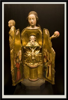 Statuette Ouvrante: Vierge et Trinite, vers 1400