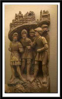 Cinq soldats d'une scene de la passion, vers 1500-1510