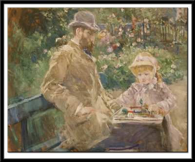 Eugene Manet et sa Fille dans le Jardin de Bougival, 1881
