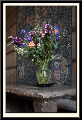 Flowers, Wood & Tapestry