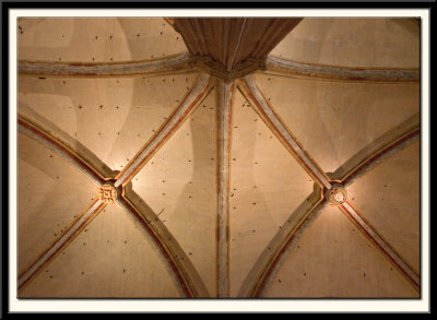 Column and Vaulted Ceiling