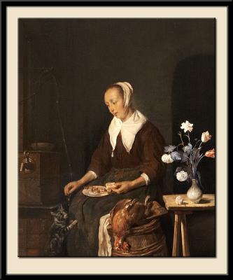 Woman Eating, known as The Cats Breakfast