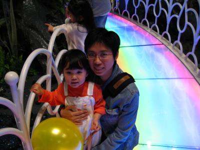With Mummy on rainbow bridge
