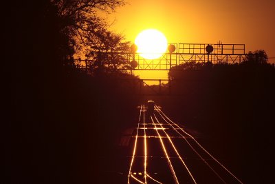 Sunset down the Rails