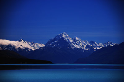 Mt. Cook, tallest mountain in New Zealand.