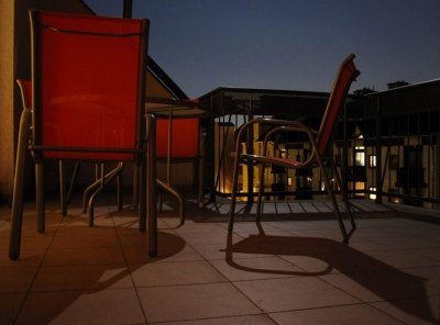 terrace at night