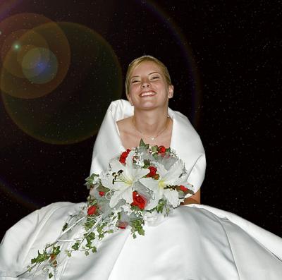 Bride On Lens Flare