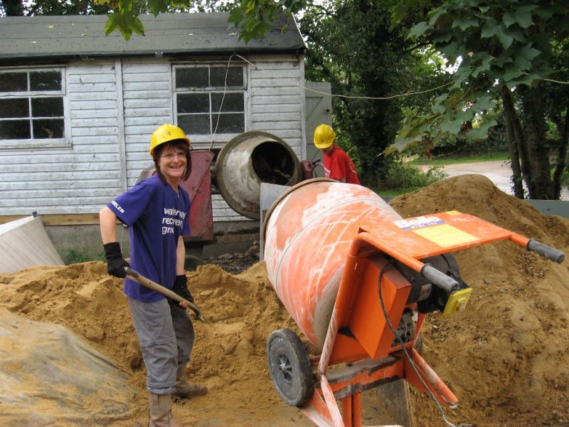 Helen on the mixer