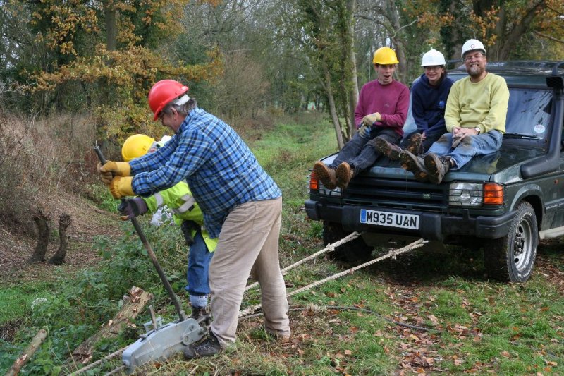 Extra weight on the Land Rover!