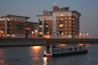 Not a good picture but the flats are built on the site of the Harland & Woolf shipyard where Fulbourne was built