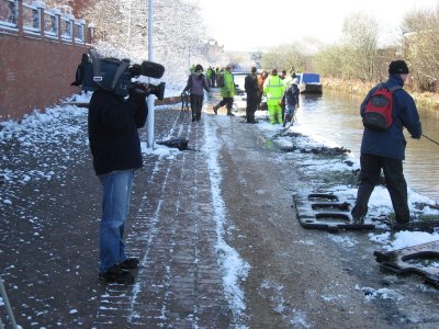 We were filmed by the BBC