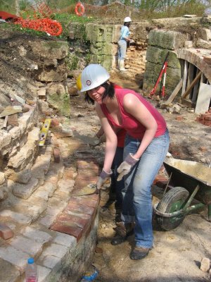 ... and Rachel can eventually learn how to lay bricks.