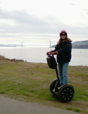 Linda and the Golden Gate (cell phone image)