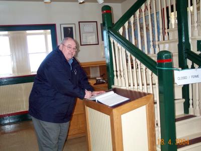 signing the log