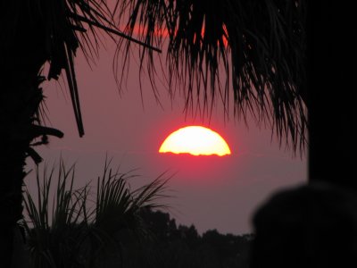 a pacman sunset