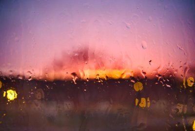 Rain and sunset2