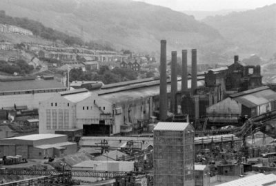 Ebbw Vale Steelworks South Wales United Kingdom & The demolition of the plant