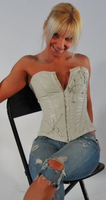 Creme Leather Corset