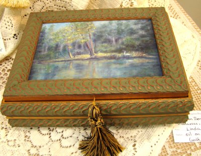 Heron Bend Study SOLD Original Oil Keepsake Box